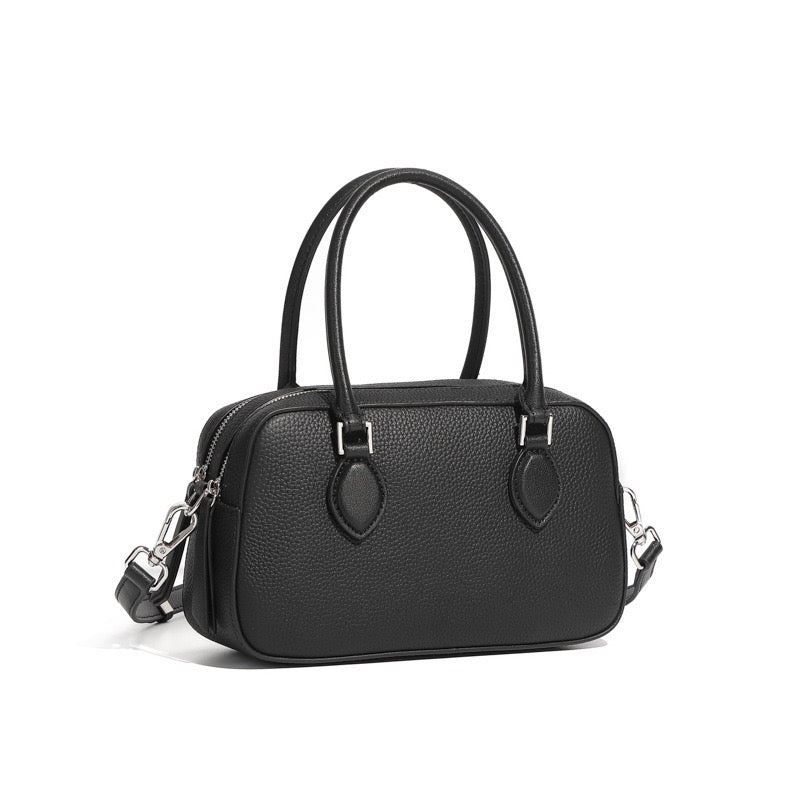 Damen-Boston-Tasche aus echtem Leder Premium Sense