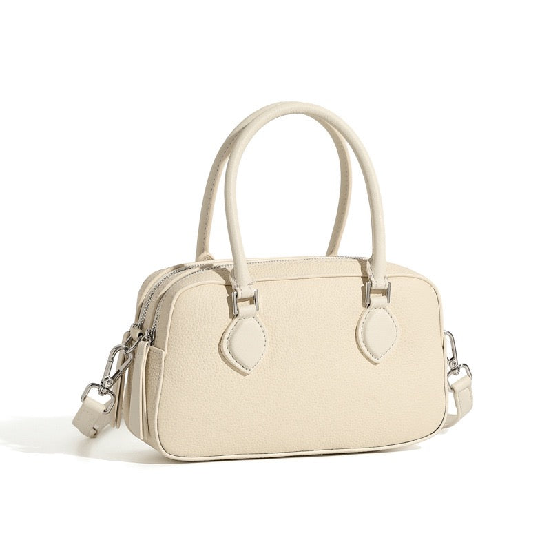 Damen-Boston-Tasche aus echtem Leder Premium Sense