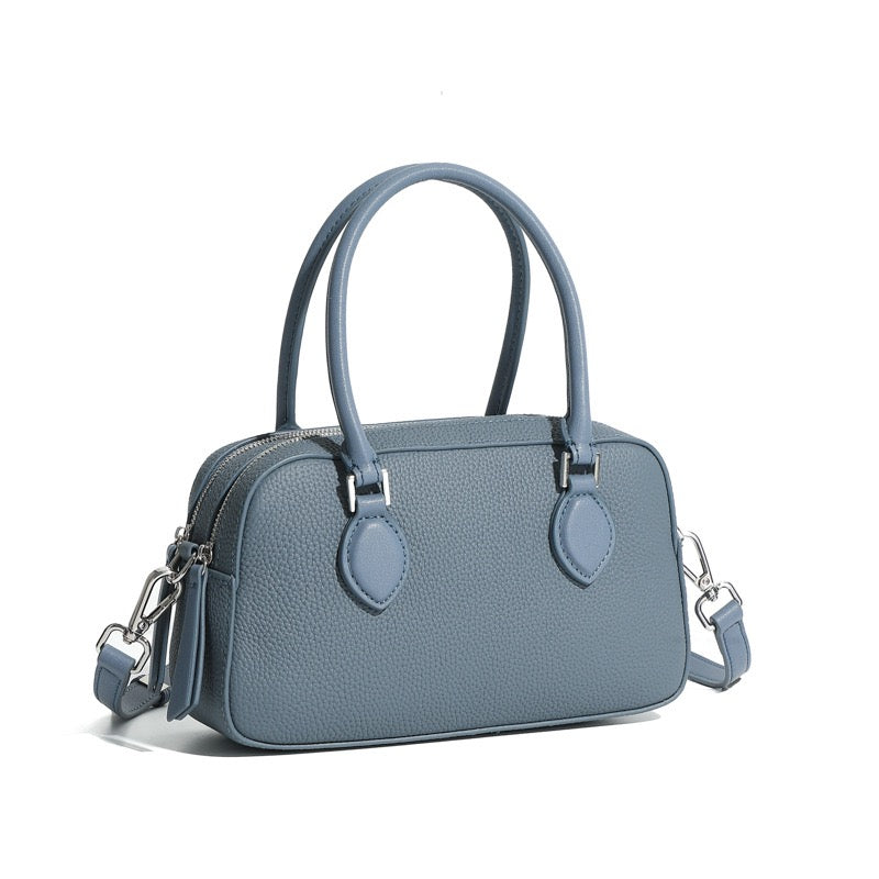 Damen-Boston-Tasche aus echtem Leder Premium Sense