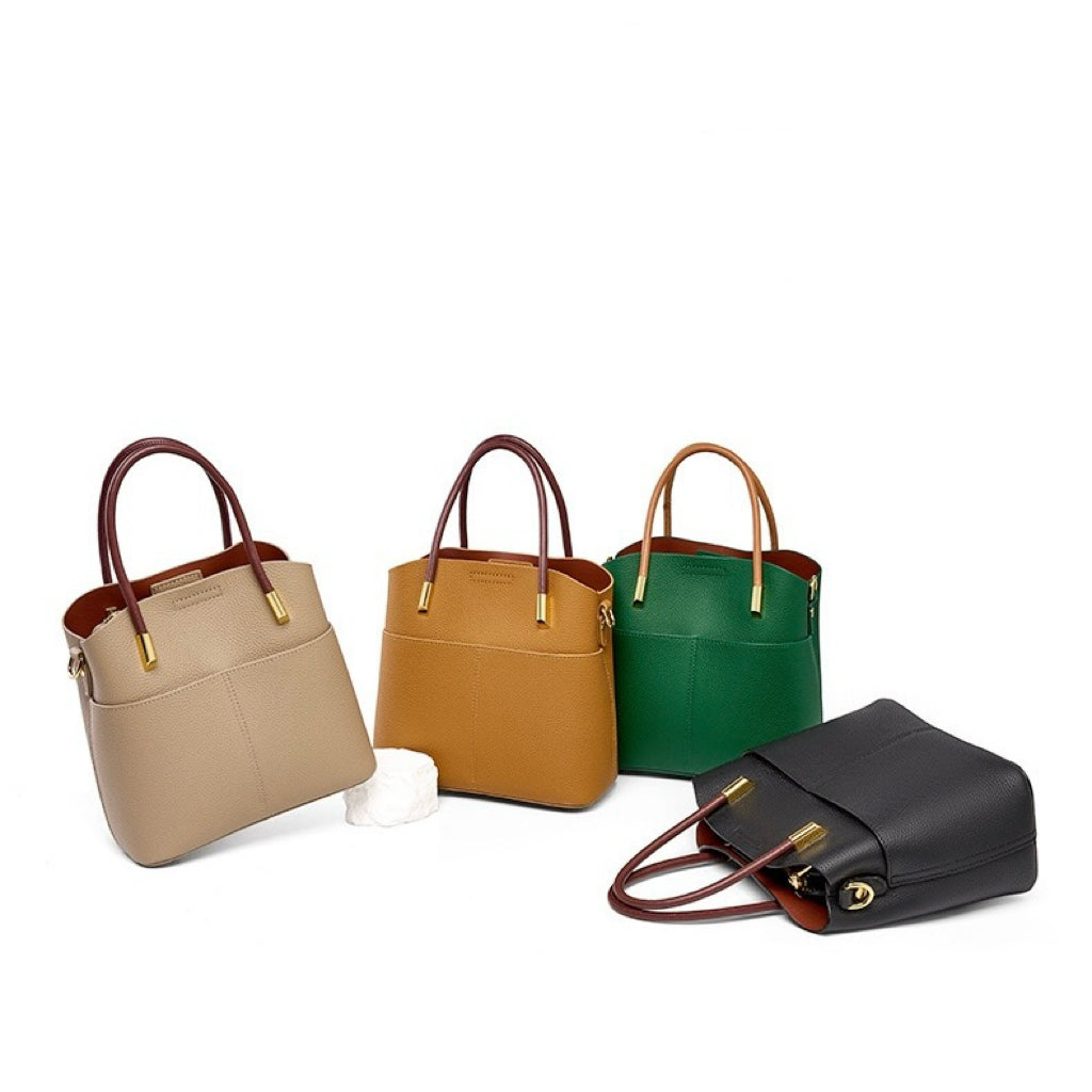 Elegante Damen Echtleder Umhängetasche
