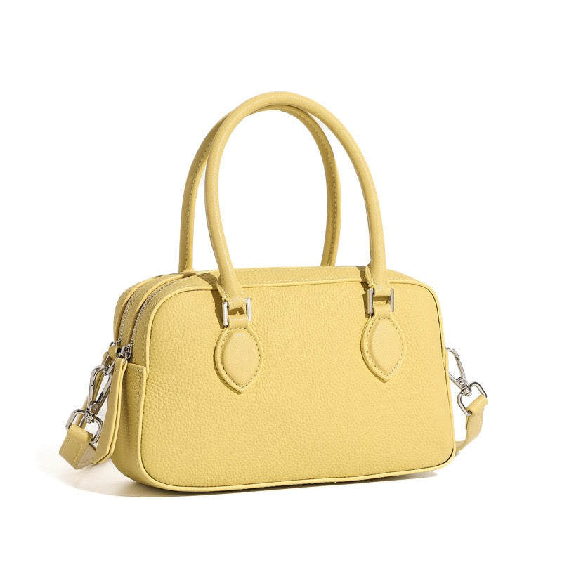 Damen-Boston-Tasche aus echtem Leder Premium Sense