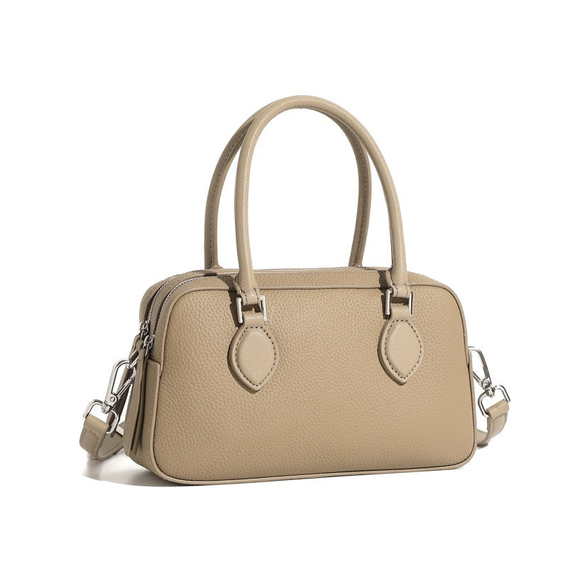 Damen-Boston-Tasche aus echtem Leder Premium Sense
