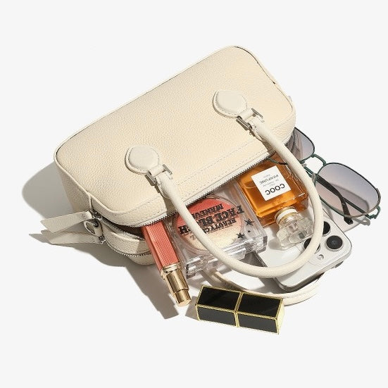 Damen-Boston-Tasche aus echtem Leder Premium Sense