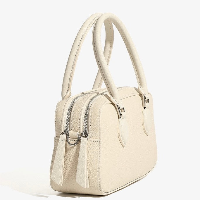 Damen-Boston-Tasche aus echtem Leder Premium Sense