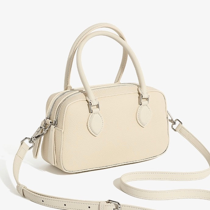 Damen-Boston-Tasche aus echtem Leder Premium Sense