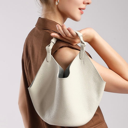 Geantă tip coș pentru femei din piele naturală, capacitate mare