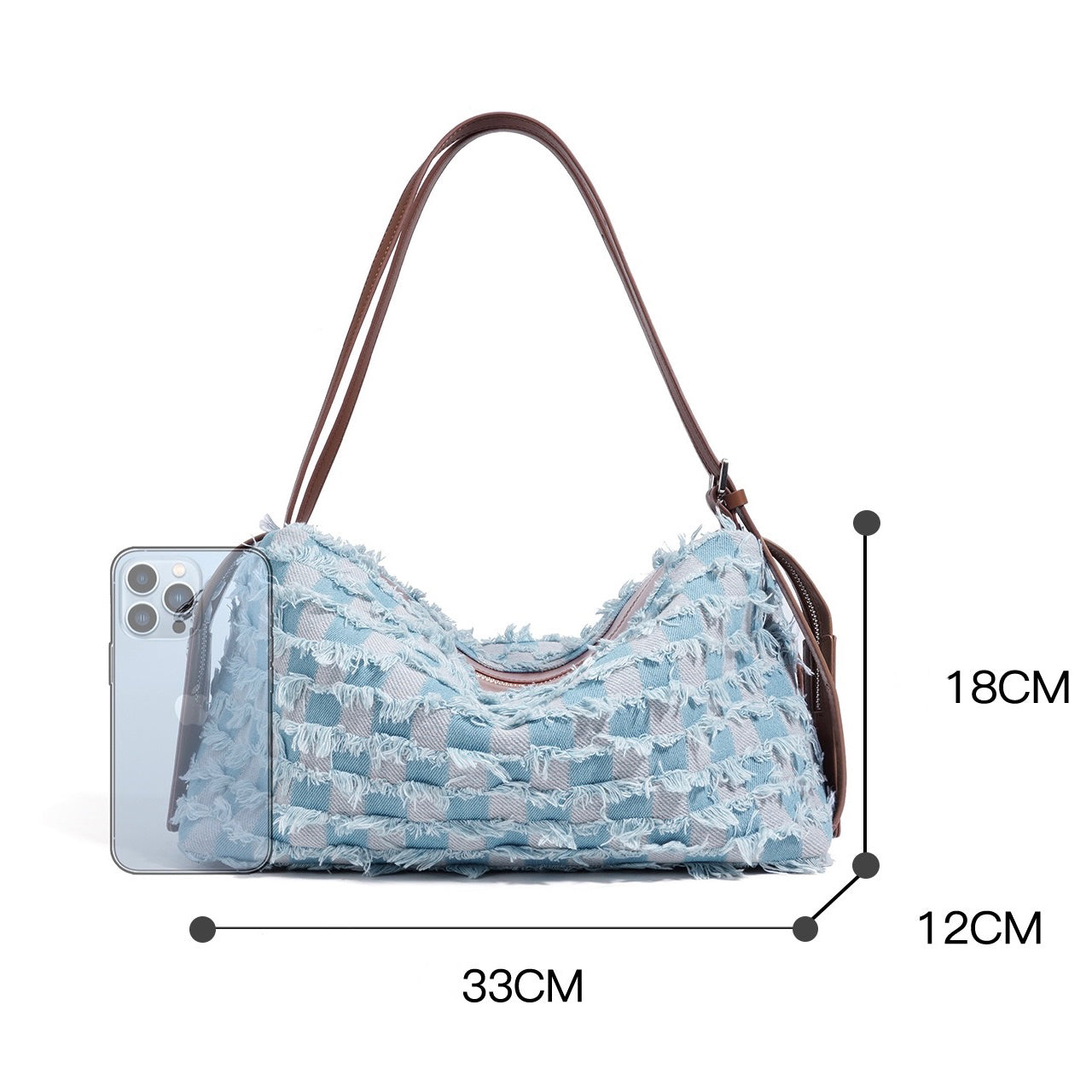 Damen-Umhängetasche aus echtem Leder im Patchwork-Stil im Vintage-Stil
