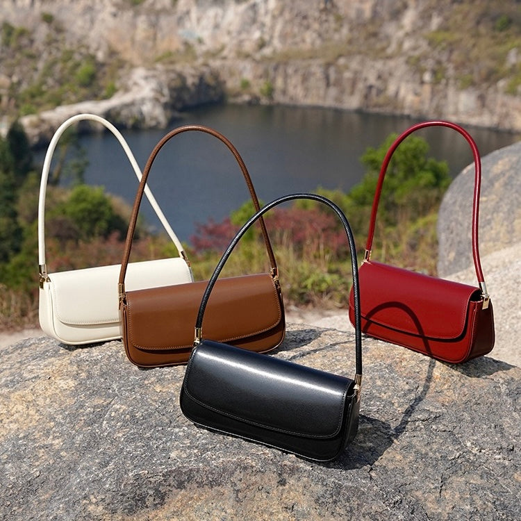 Minimalistische Satteltasche aus echtem Leder für Damen – 2025 Commuter Edition