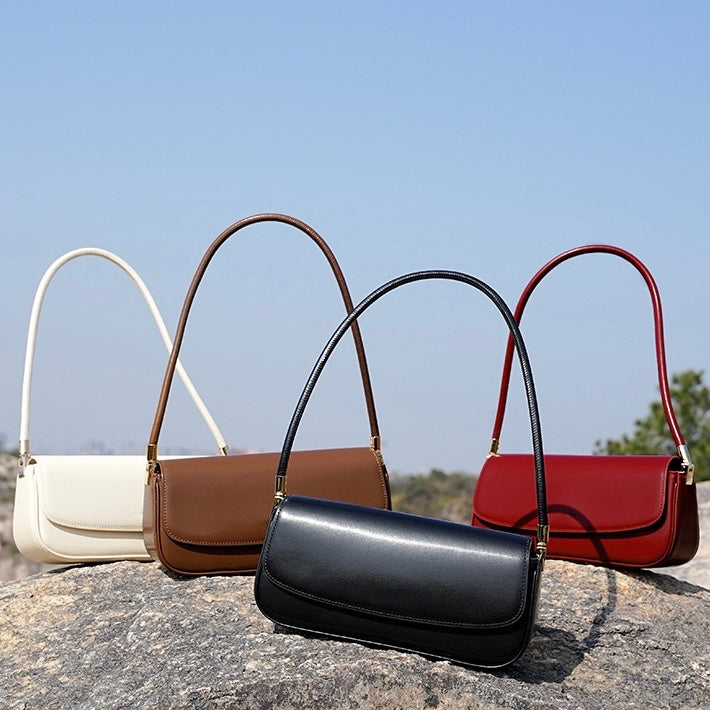 Minimalistische Satteltasche aus echtem Leder für Damen – 2025 Commuter Edition