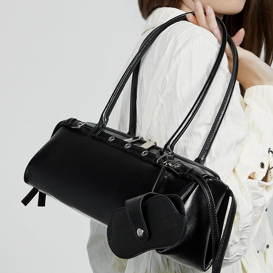 Damen Echtleder Vintage Biker Gürtel Schultertasche