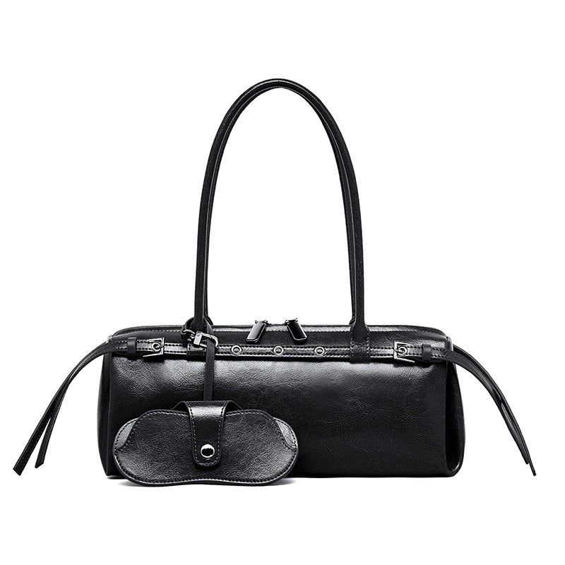 Damen Echtleder Vintage Biker Gürtel Schultertasche