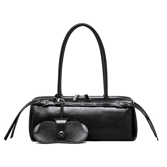 Sac à bandoulière vintage en cuir véritable pour femme