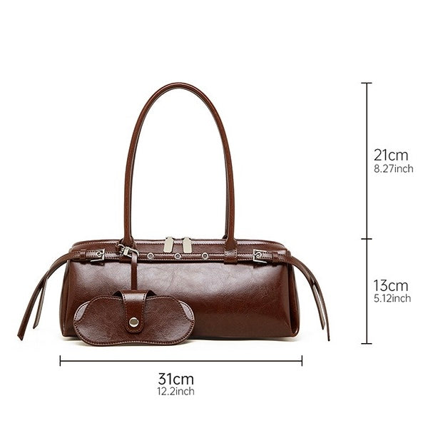 Damen Echtleder Vintage Biker Gürtel Schultertasche