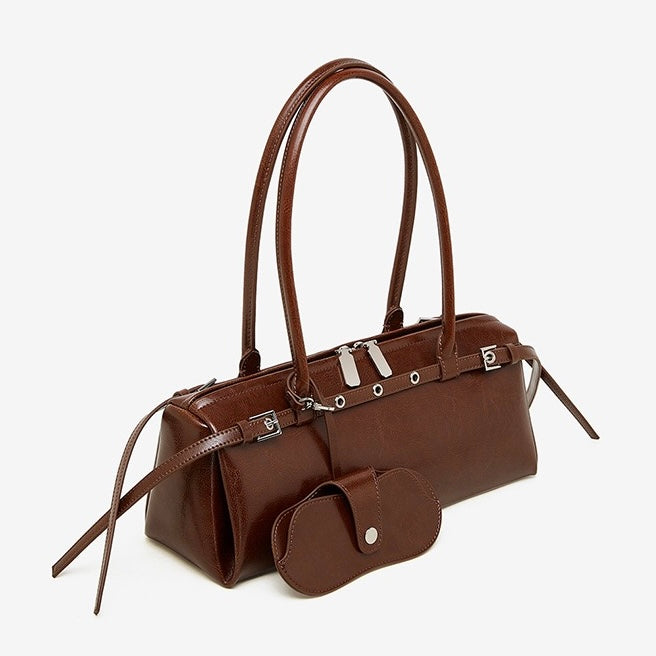 Damen Echtleder Vintage Biker Gürtel Schultertasche