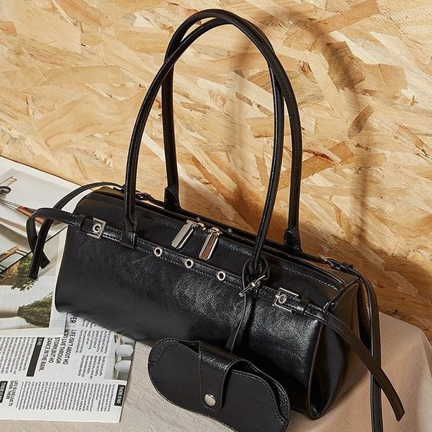 Damen Echtleder Vintage Biker Gürtel Schultertasche