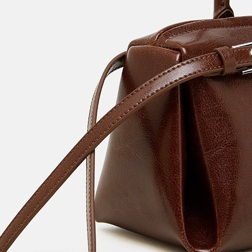 Damen Echtleder Vintage Biker Gürtel Schultertasche