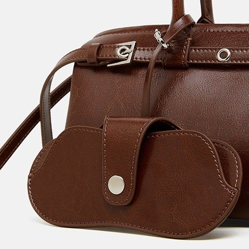 Damen Echtleder Vintage Biker Gürtel Schultertasche