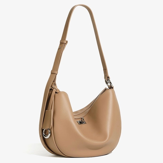 Damen Echtleder Designer Casual Crescent Bag