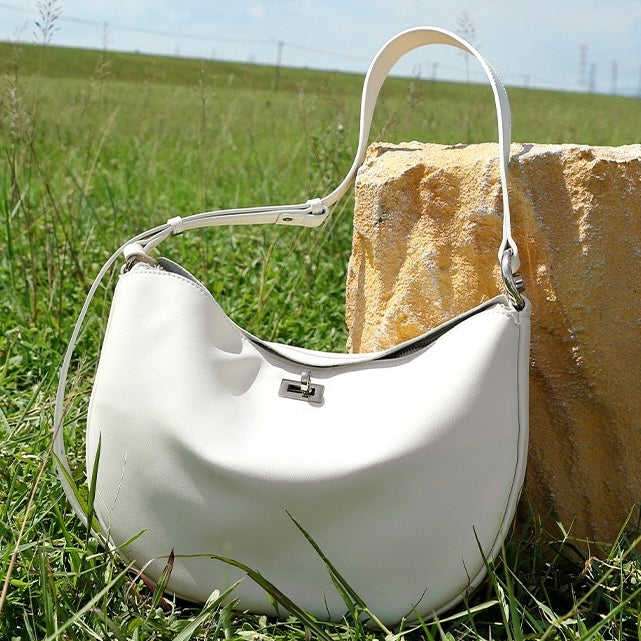 Damen Echtleder Designer Casual Crescent Bag