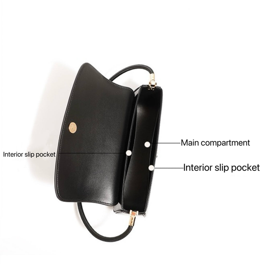 Minimalistische Satteltasche aus echtem Leder für Damen – 2025 Commuter Edition