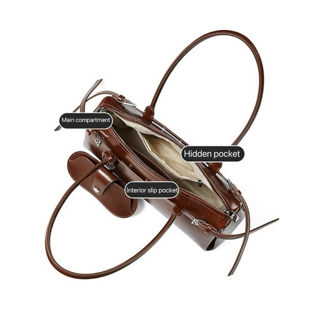 Damen Echtleder Vintage Biker Gürtel Schultertasche