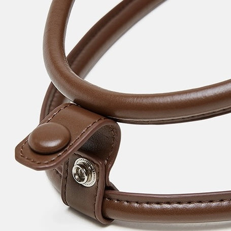 Boston Strukturierte Kissen-Schultertasche aus echtem Leder für Damen