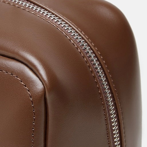 Boston Strukturierte Kissen-Schultertasche aus echtem Leder für Damen