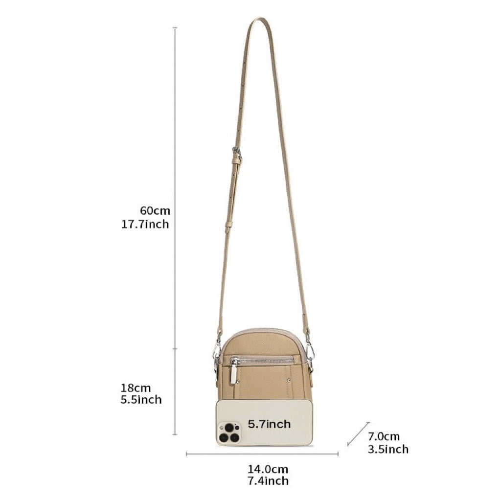 TOGO Rindsleder Crossbody Vielseitige modische Handy-Umhängetasche