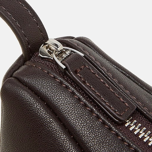 Minimalistische, weiche Umhängetasche aus echtem Leder für Damen