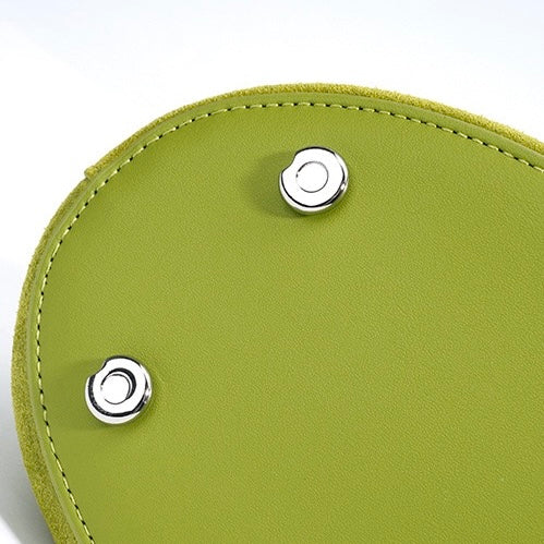Damen-Umhängetasche aus mattiertem Echtleder in Colorblock-Optik