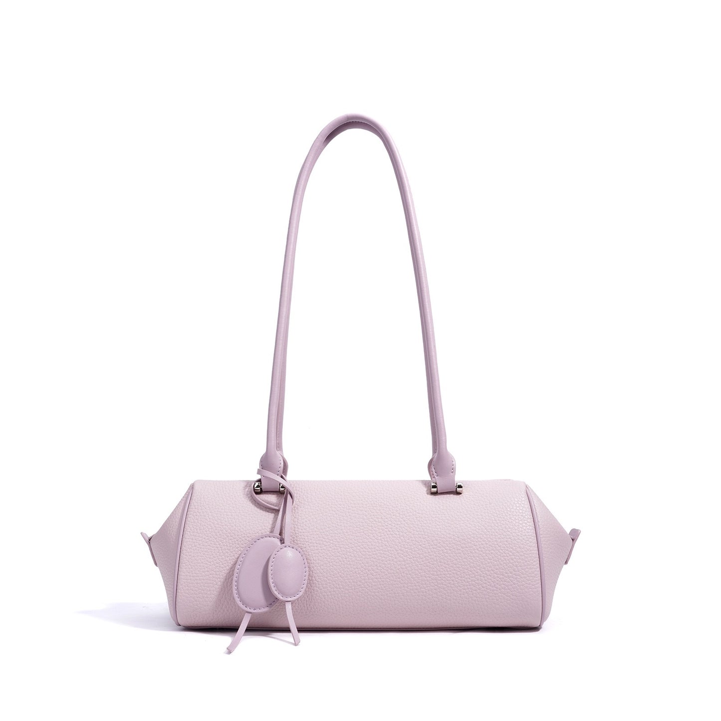 Leichte Luxus-Schulterhandtasche aus echtem Leder für Damen mit Anhänger