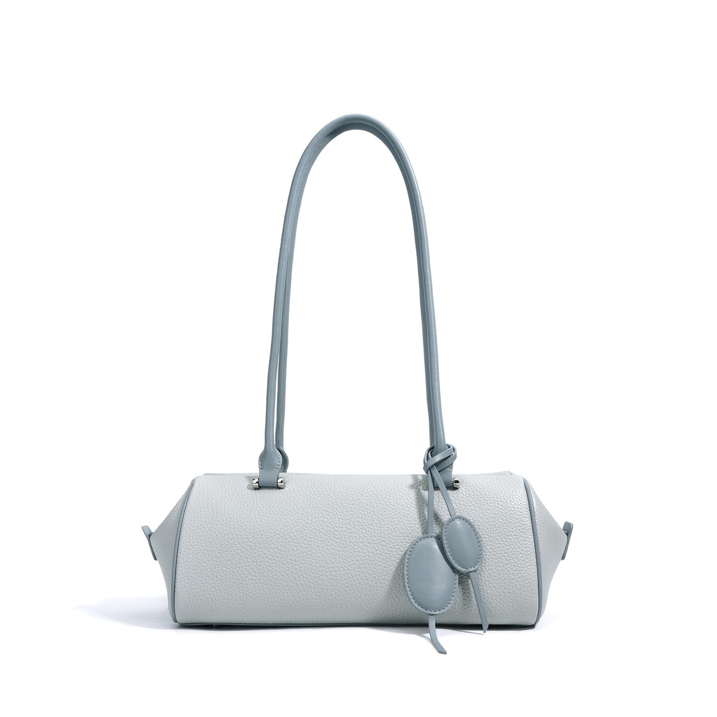 Leichte Luxus-Schulterhandtasche aus echtem Leder für Damen mit Anhänger