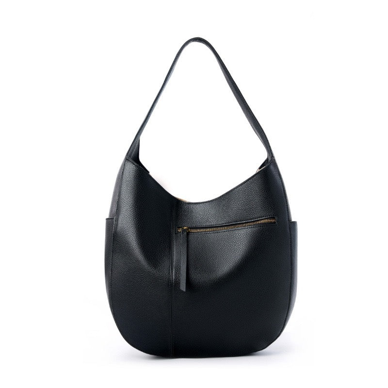 Women's Top Grain Leather Simple Large Capacity Tote Bag