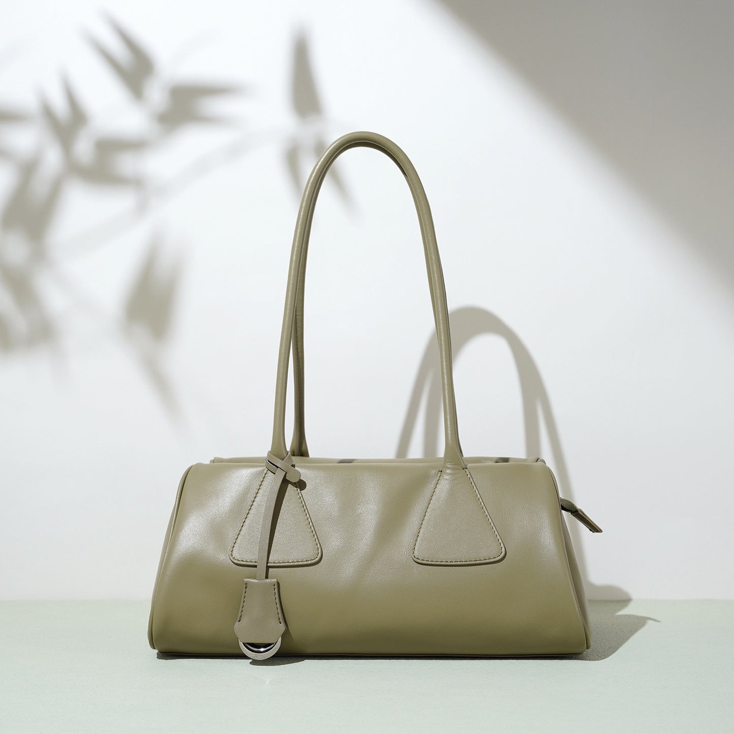 Frühling Sommer Französisch Stil Echtleder Kissen Schulter Baguette Tasche