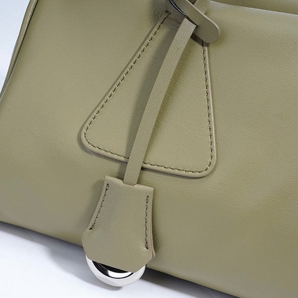 Frühling Sommer Französisch Stil Echtleder Kissen Schulter Baguette Tasche