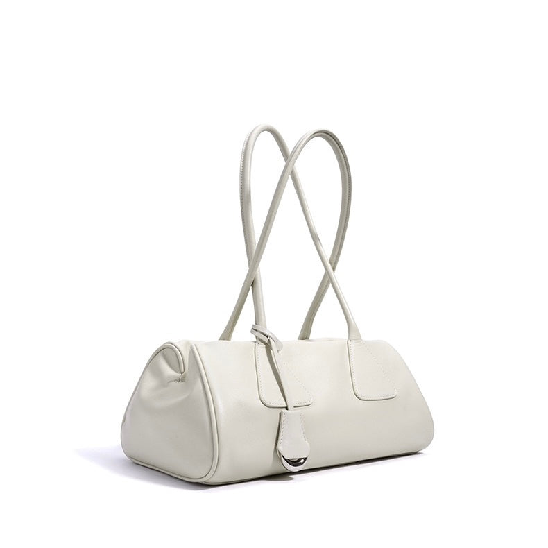 Frühling Sommer Französisch Stil Echtleder Kissen Schulter Baguette Tasche