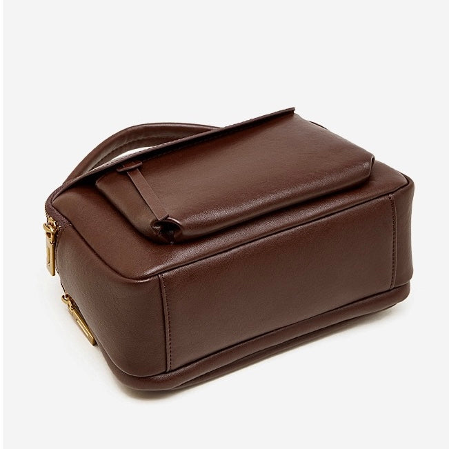 Bolso bandolera Aurelia de cuero genuino para mujer