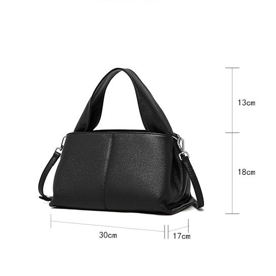 Sac à bandoulière vintage en cuir véritable pour femme, design classique
