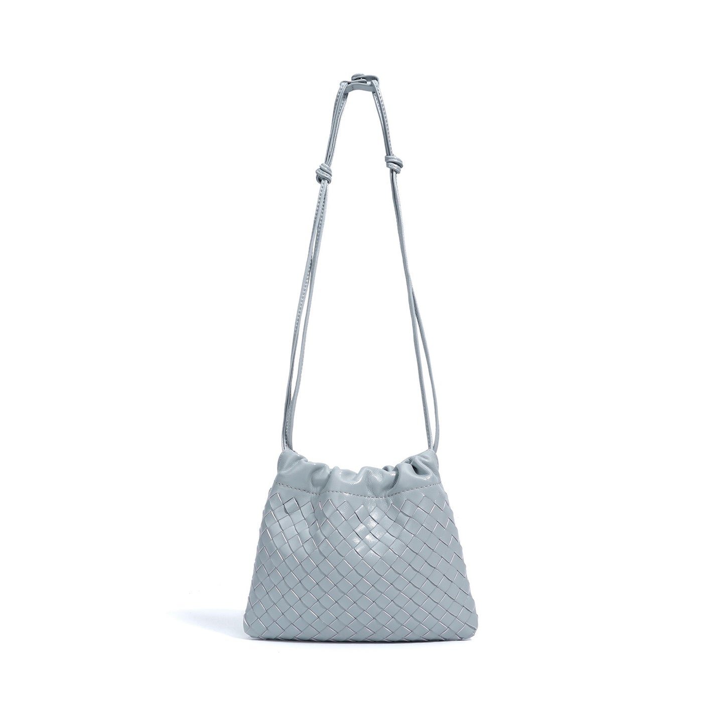 Women's Genuine Leather Sheepskin Woven Exquisite Ladies Crossbody Bag