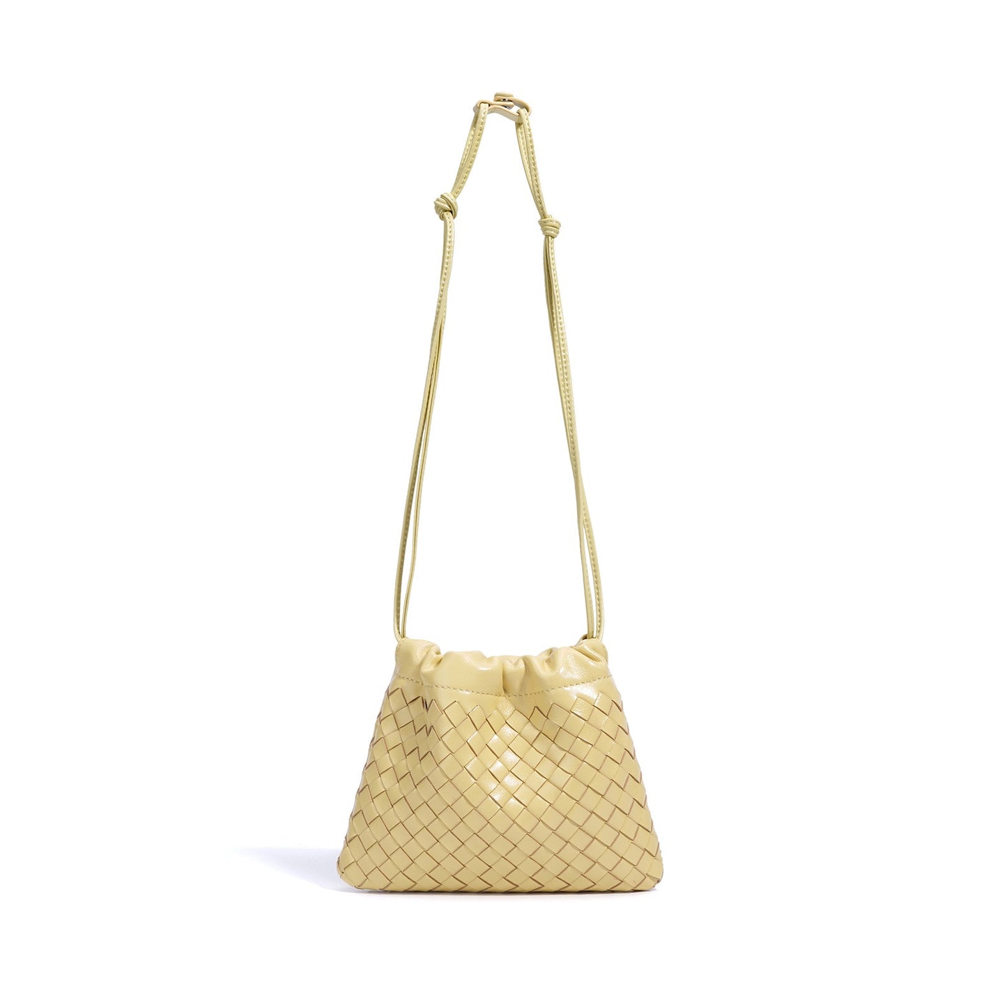 Women's Genuine Leather Sheepskin Woven Exquisite Ladies Crossbody Bag