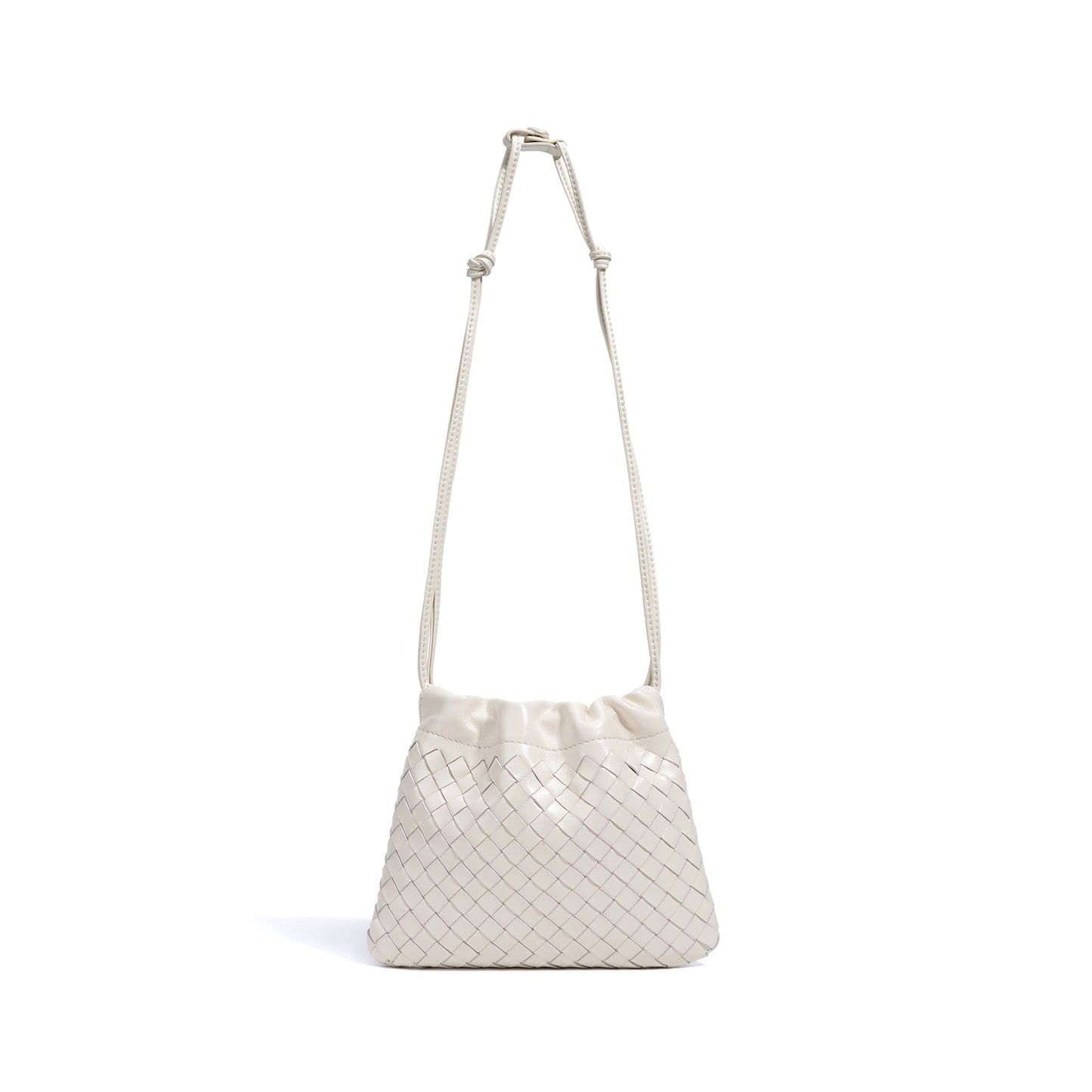 Women's Genuine Leather Sheepskin Woven Exquisite Ladies Crossbody Bag
