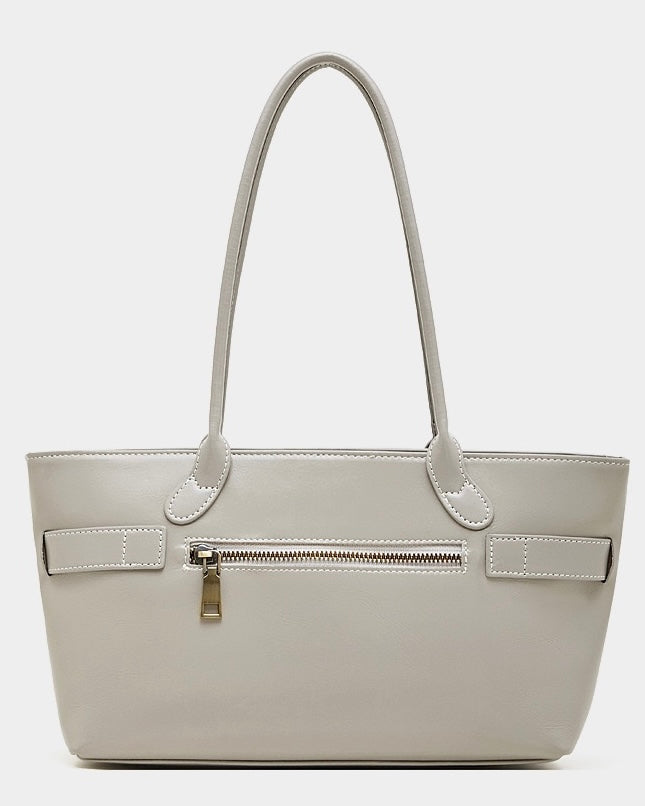 Bolso Tote con Cinturón de Cuero Genuino Ash Etéreo para Mujer