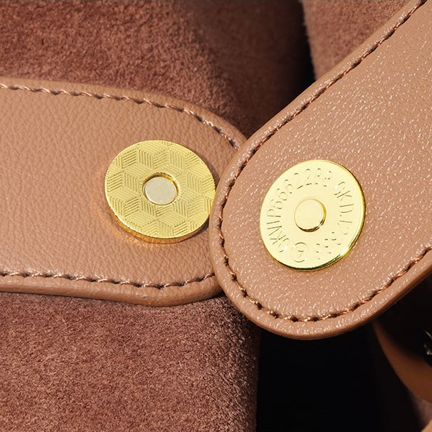 Damen-Eimertasche aus echtem Leder für den Pendler