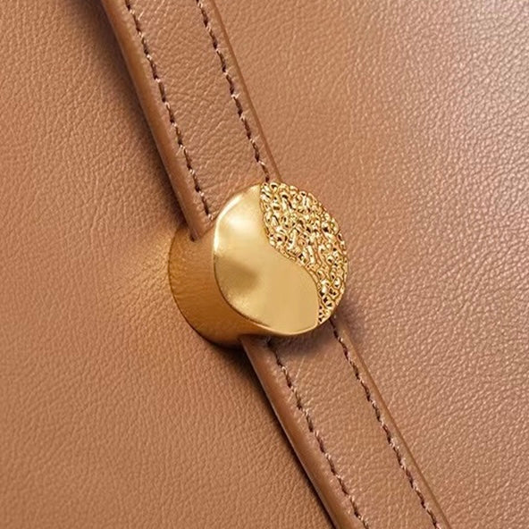 Damen-Eimertasche aus echtem Leder für den Pendler
