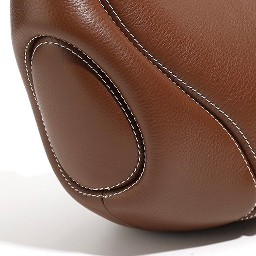 Damen Echtleder Niche Crescent Vintage Schulter-Umhängetasche