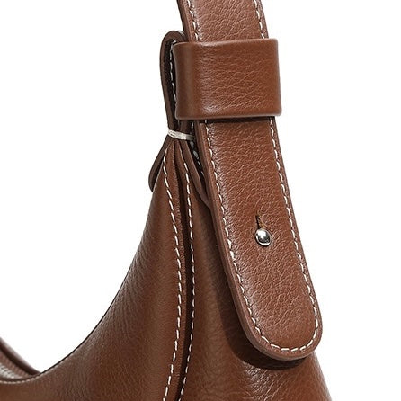 Damen Echtleder Niche Crescent Vintage Schulter-Umhängetasche