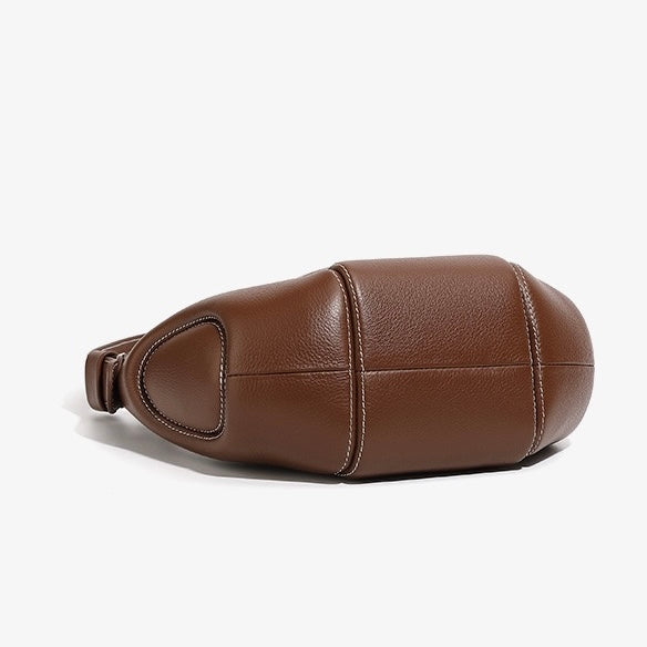 Damen Echtleder Niche Crescent Vintage Schulter-Umhängetasche