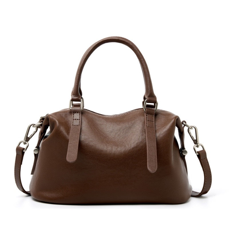 Top-Grain-Leder Vintage Fashion Kissen Handtasche Umhängetasche