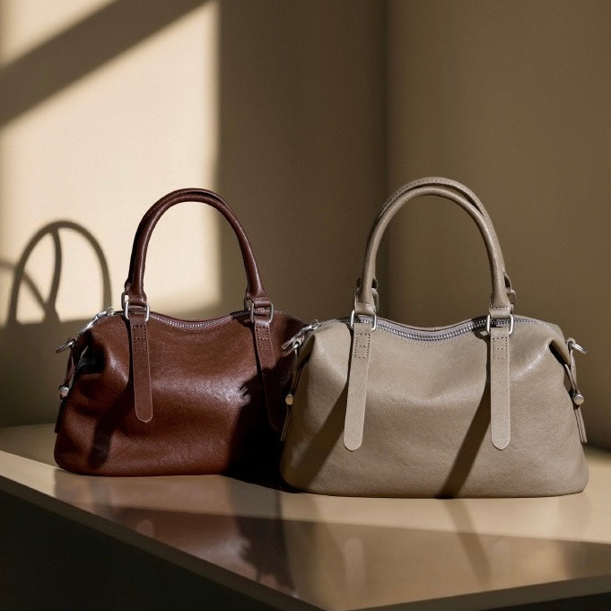 Top-Grain-Leder Vintage Fashion Kissen Handtasche Umhängetasche