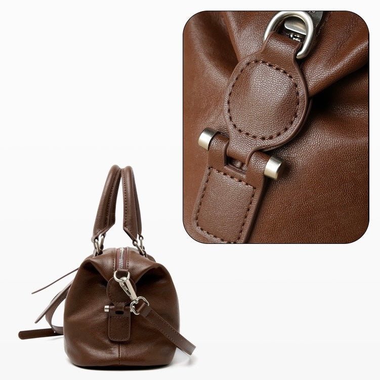 Top-Grain-Leder Vintage Fashion Kissen Handtasche Umhängetasche